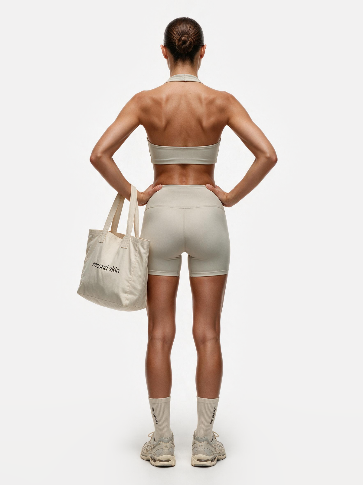 Second Skin Studio Biker Shorts  Ivory