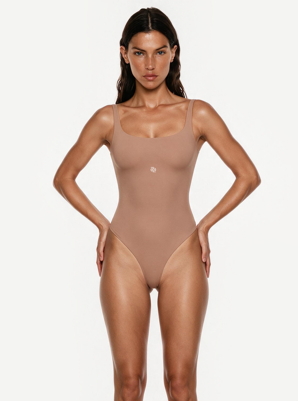 Second Skin Square-Neck Bodysuit Nude